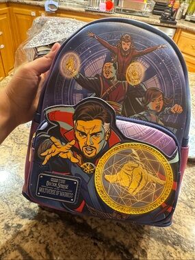 Marvel Doctor Strange Multiverse Graphic Mini Backpack in Purple and Blue